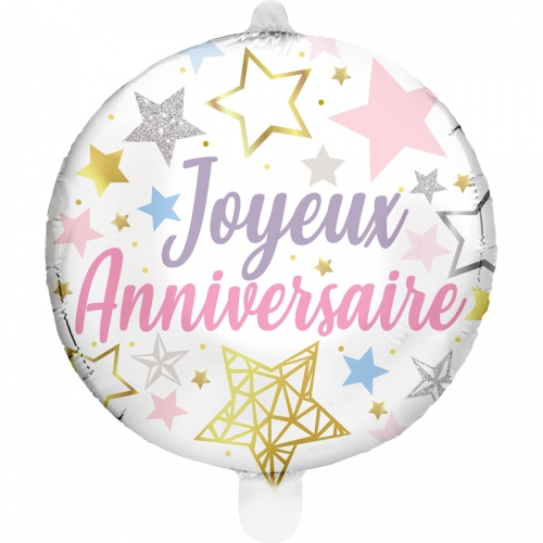 Ballon A Plat Joyeux Anniversaire Etoiles Pour L Anniversaire De Votre Enfant Annikids