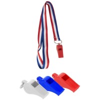 Set de 3 sifflets Supporter France avec tour de cou