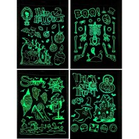 Autocollants Fentre Glow Phophoresent Halloween Happy Halloween