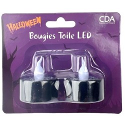 2 Bougies LED Toile d Araigne - 3, 5 cm. n3