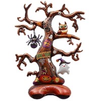 Ballon Gant Aluminium Hlium  Arbre d'Halloween - 95 cm