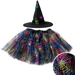 Dguisement Sorcire Chapeau  +  Tutu LED Enfant - Taille Unique. n1