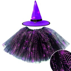 Dguisement Sorcire Chapeau  +  Tutu LED Enfant - Taille Unique. n2