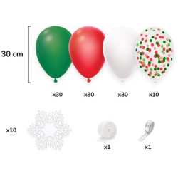 Kit Arche 100 Ballons Nol  +  Flocons. n1