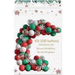 Kit Arche 100 Ballons Nol  +  Flocons. n2