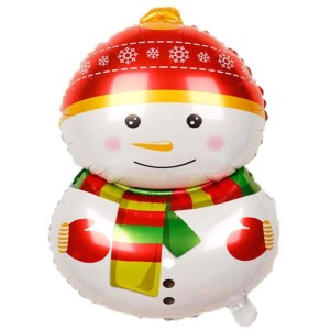 Ballon Aluminium Hlium Bonhomme de Neige - 70 cm