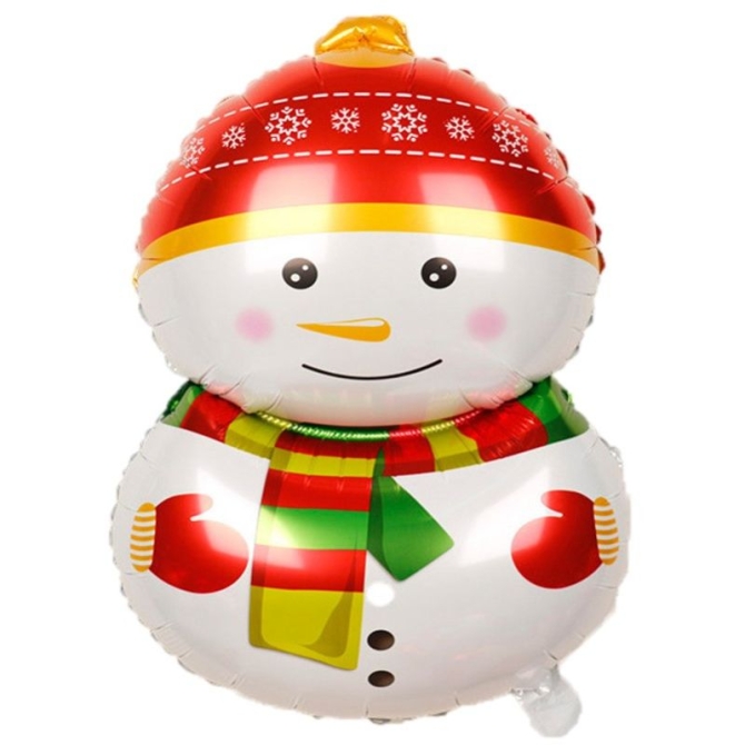 Ballon Aluminium Hlium Bonhomme de Neige - 70 cm 