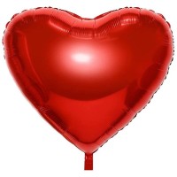 Ballon Aluminium Hlium Coeur Rouge XL - 90 cm