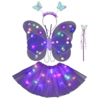 Set Papillon Violet LED