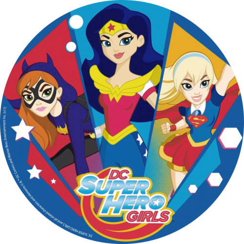 Disque En Sucre Super Hero Girls Cm Pour L Anniversaire De Votre Enfant Annikids