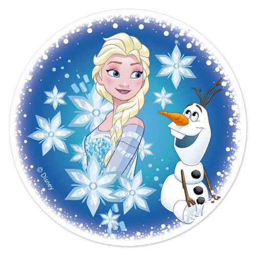 Disque Elsa Et Olaf 19 Cm Sucre Pour L Anniversaire De Votre Enfant Annikids