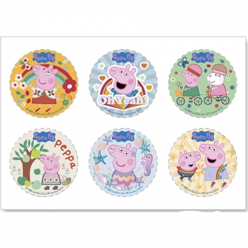 6 Mini Disque Peppa Pig Azyme Sans E171 Pour L Anniversaire De Votre Enfant Annikids