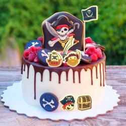 6 Figurines Pirate (3-4 cm) - Chocolat Blanc. n2