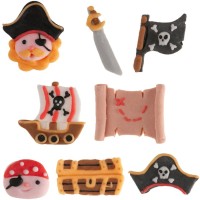 8 Dcors Pirate (2-3,5 cm) - Sucre