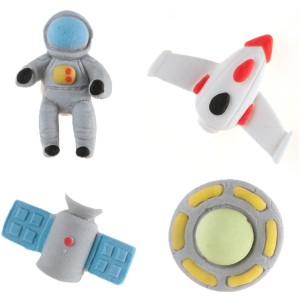 4 Dcors Astronaute (2-3,5 cm) - Sucre