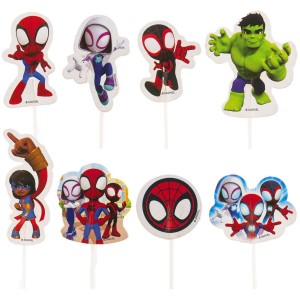 16 Cake Toppers Spidey