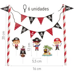 Cake Toppers en Papier - Pirate. n1