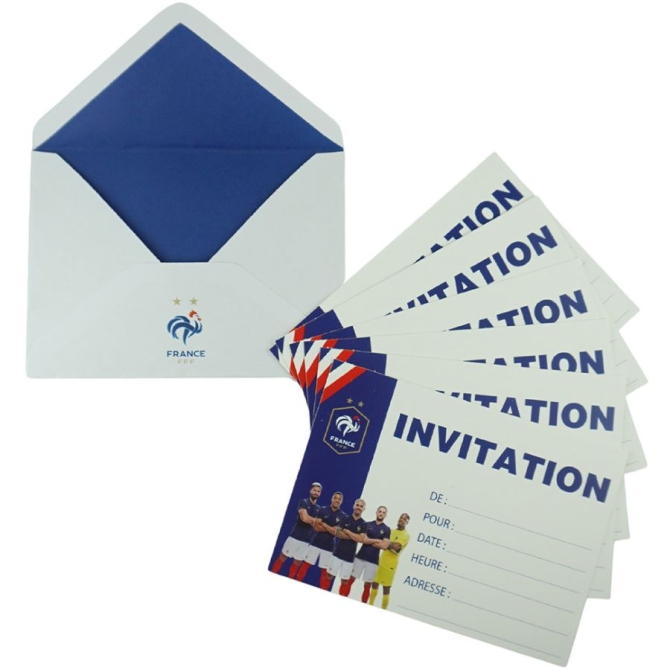 6 Invitations Foot FFF 