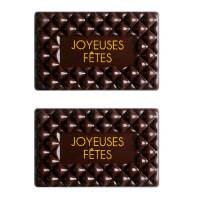 2 Plaquettes Joyeuses Ftes Capitonn - Chocolat Noir