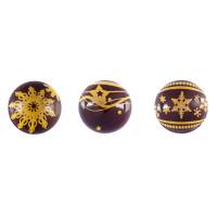 2 Boules 3D (2,8 cm) - Chocolat Noir