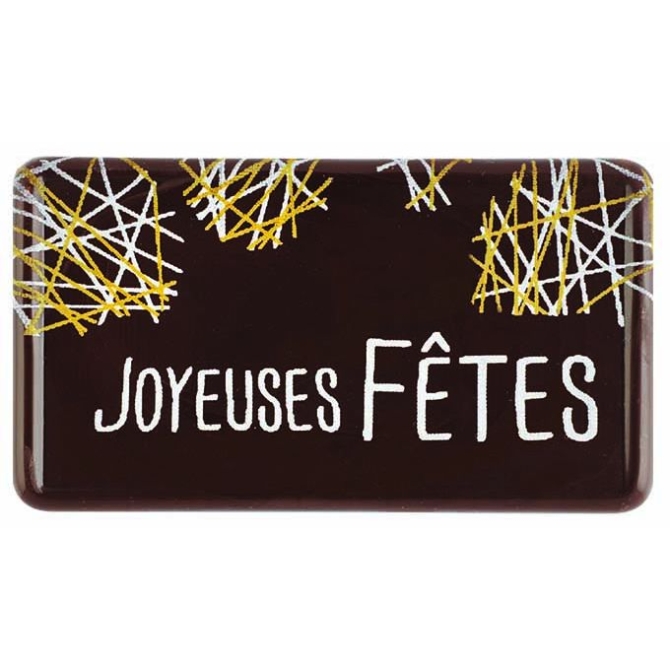 2 Plaquettes Joyeuses Ftes Fibres - Chocolat Noir 