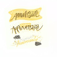 3 Banderoles Joyeux Anniversaire (9,4 cm) - Azyme