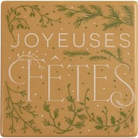 2 Embouts de Bche Joyeuses Ftes (8 cm) - Chocolat Blond