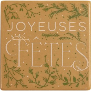 2 Embouts de Bche Joyeuses Ftes (8 cm) - Chocolat Blond