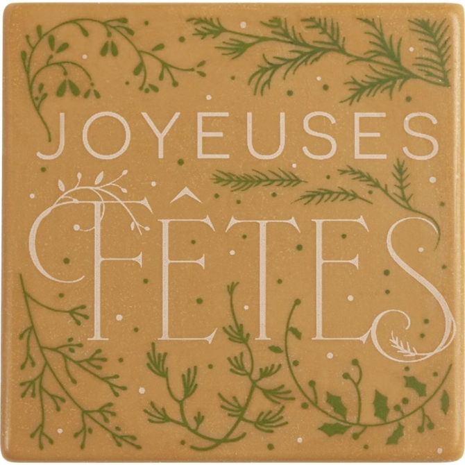 2 Embouts de Bche Joyeuses Ftes (8 cm) - Chocolat Blond 