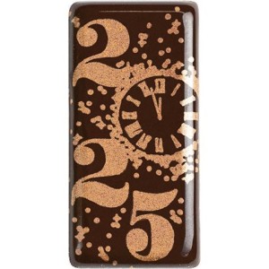 4 Mini Plaquettes Rectangle 2025 (4 cm) - Chocolat