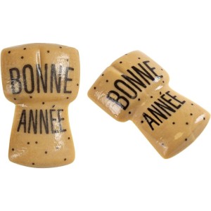 4 Bouchons Bonne Anne (4 cm) - Chocolat Blond