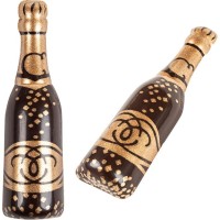 3 Bouteilles de Champagne (5,3 cm) - Chocolat