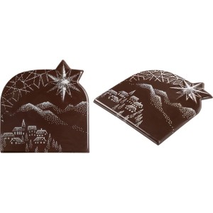 2 Embouts de Bche Paysage Neigeux (8,4 cm) - Chocolat