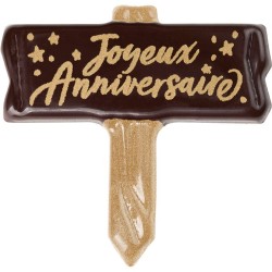 2 Pancartes Joyeux Anniversaire 5, 7 cm - Chocolat. n1