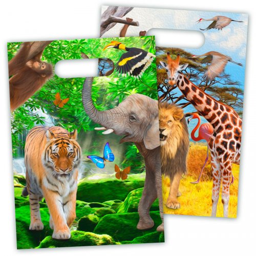 8 Pochettes A Cadeaux Safari Party Pour L Anniversaire De Votre Enfant Annikids