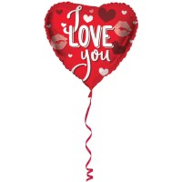 Ballon Aluminium Hlium Coeur I Love You - 45 cm