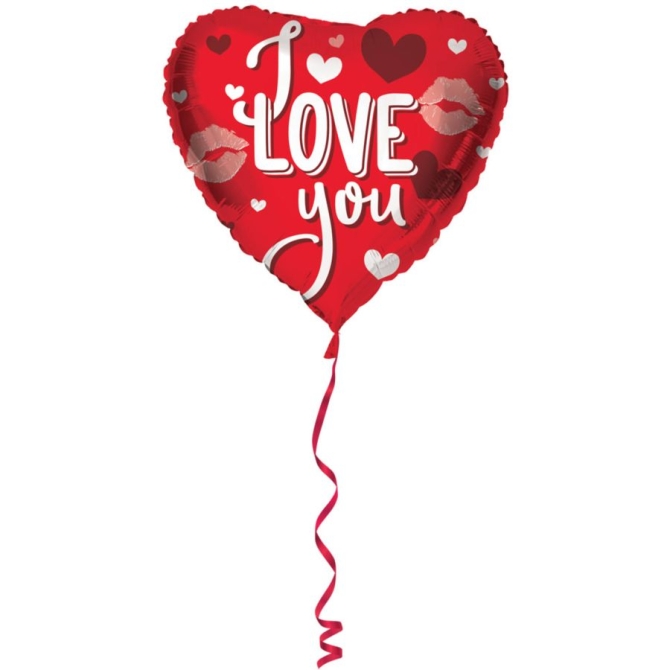 Ballon Aluminium Hlium Coeur I Love You - 45 cm 