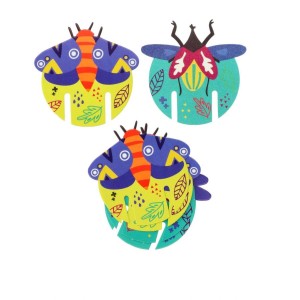 6 Dcors pour Verre Insectes Party