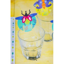 6 Dcors pour Verre Insectes Party. n1