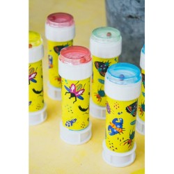 6 Stickers pour Bulles de Savon Insectes Party. n1