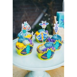 Set de 12 Dcorations Cupcakes Insectes Party. n3