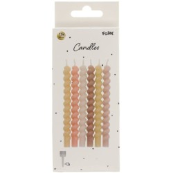 12 Bougies Twister Pastel - 10 cm. n1