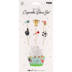 Set de 12 Dcorations Cupcakes - Foot Fantastic. n3