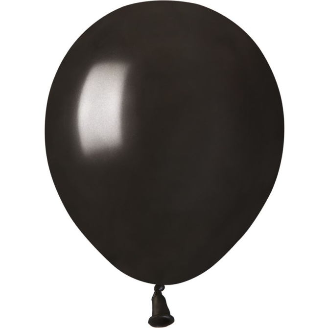 50 Ballons Noir Nacr 13cm 