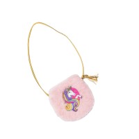 Petite Bourse Licorne Fluffy Rose