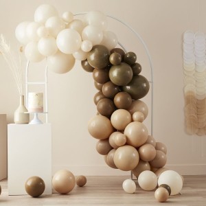 Kit Arche Luxe de 200 Ballons - Bleu Blanc et Or métallique pour  l'anniversaire de votre enfant - Annikids