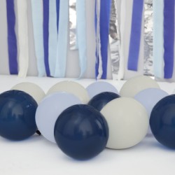 40 Ballons Bleu Marine,  Bleu et Gris - 13 cm. n1