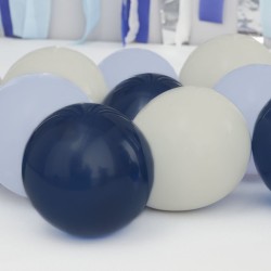 40 Ballons Bleu Marine,  Bleu et Gris - 13 cm. n2