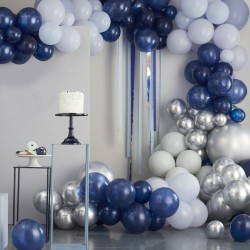 40 Ballons Bleu Marine,  Bleu et Gris - 13 cm. n3