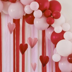 Kit Arche de 55 Ballons Coeurs Rouge & Rose. n1